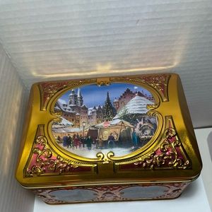 Collectible Tin from Nurnberg Mechanical Music Box New Year Music  MADE GERMANY